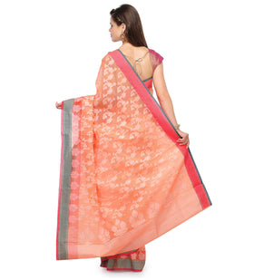 Orange Supernet Banarasi Saree