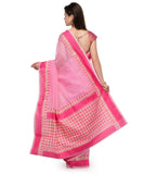 Pink Supernet Banarasi Saree