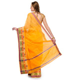 Yellow Supernet Banarasi Saree