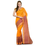 Orange Supernet Banarasi Saree