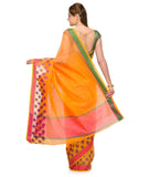 Orange Supernet Banarasi Saree