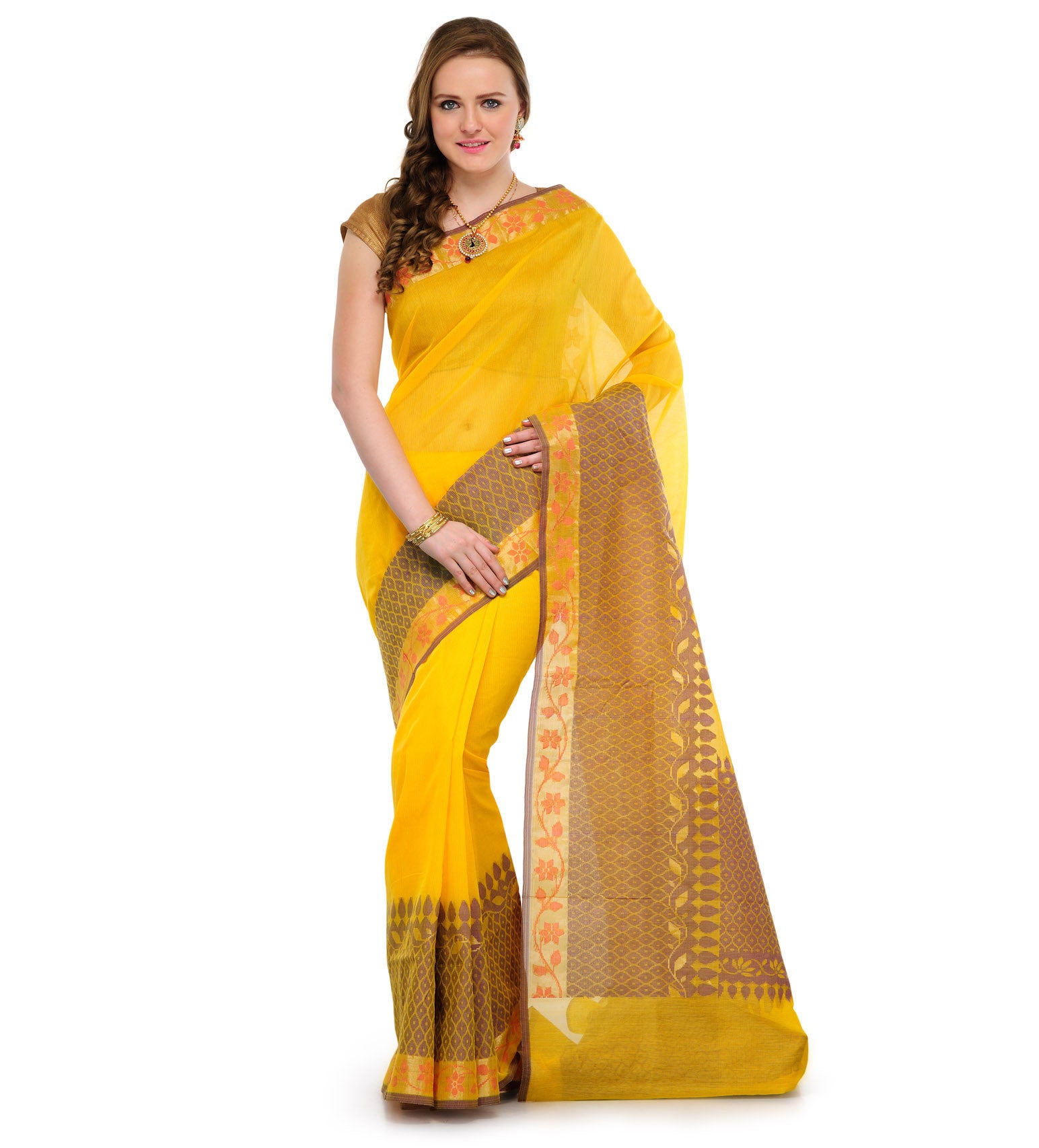 Golden Supernet Banarasi Saree