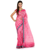 Pink Supernet Banarasi Saree