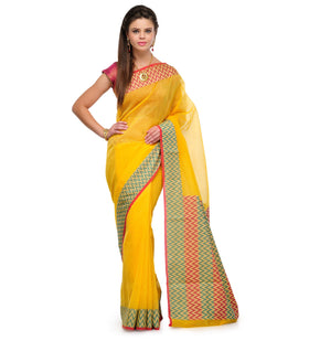 Golden Supernet Banarasi Saree