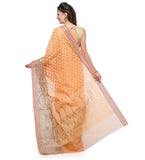 Peach Supernet Banarasi Saree