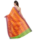 Orange Supernet Banarasi Saree