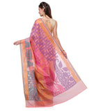 Pink (Coral) Supernet Banarasi Saree