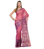 Mauve Supernet Banarasi Saree