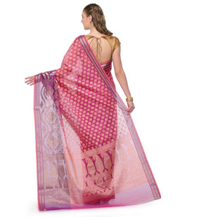 Mauve Supernet Banarasi Saree