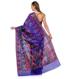 Royal Blue Chanderi Cotton Banarasi Saree