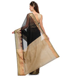 Black Supernet Banarasi Saree