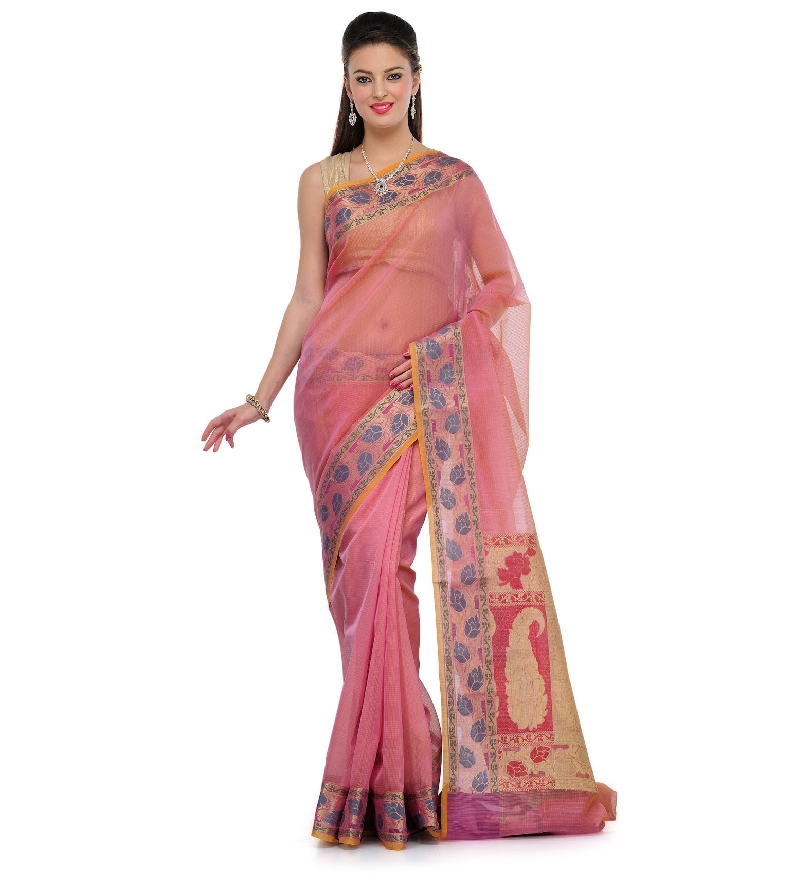 Mauve Supernet Banarasi Saree