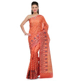 Peach Supernet Banarasi Saree