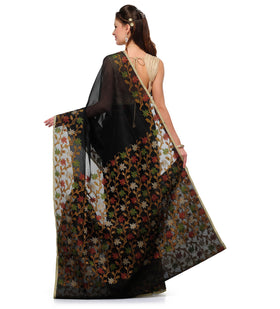 Black Supernet Banarasi Saree