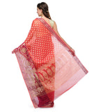 Red Supernet Banarasi Saree