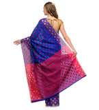 Royal Blue Chanderi Cotton Banarasi Saree