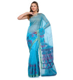 Turquoise Supernet Banarasi Saree