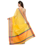 Yellow Supernet Banarasi Saree