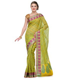 Yellow Supernet Banarasi Saree