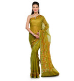 Olive Supernet Banarasi Saree