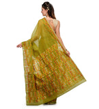 Olive Supernet Banarasi Saree