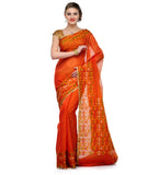 Red Supernet Banarasi Saree