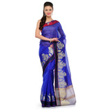 Royal Blue Chanderi Cotton Banarasi Saree