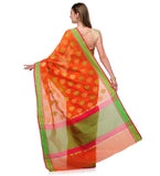 Orange Supernet Banarasi Saree