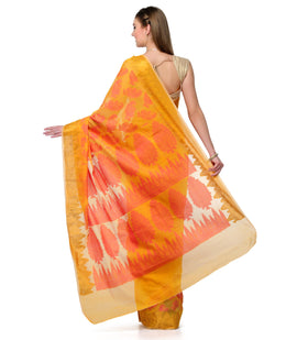 Gold Chanderi Cotton Banarasi Saree