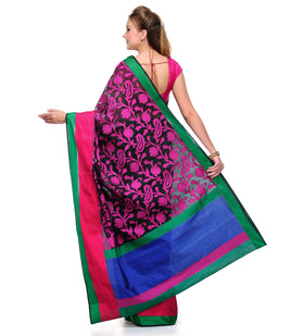 Magenta Kora Banarasi Saree