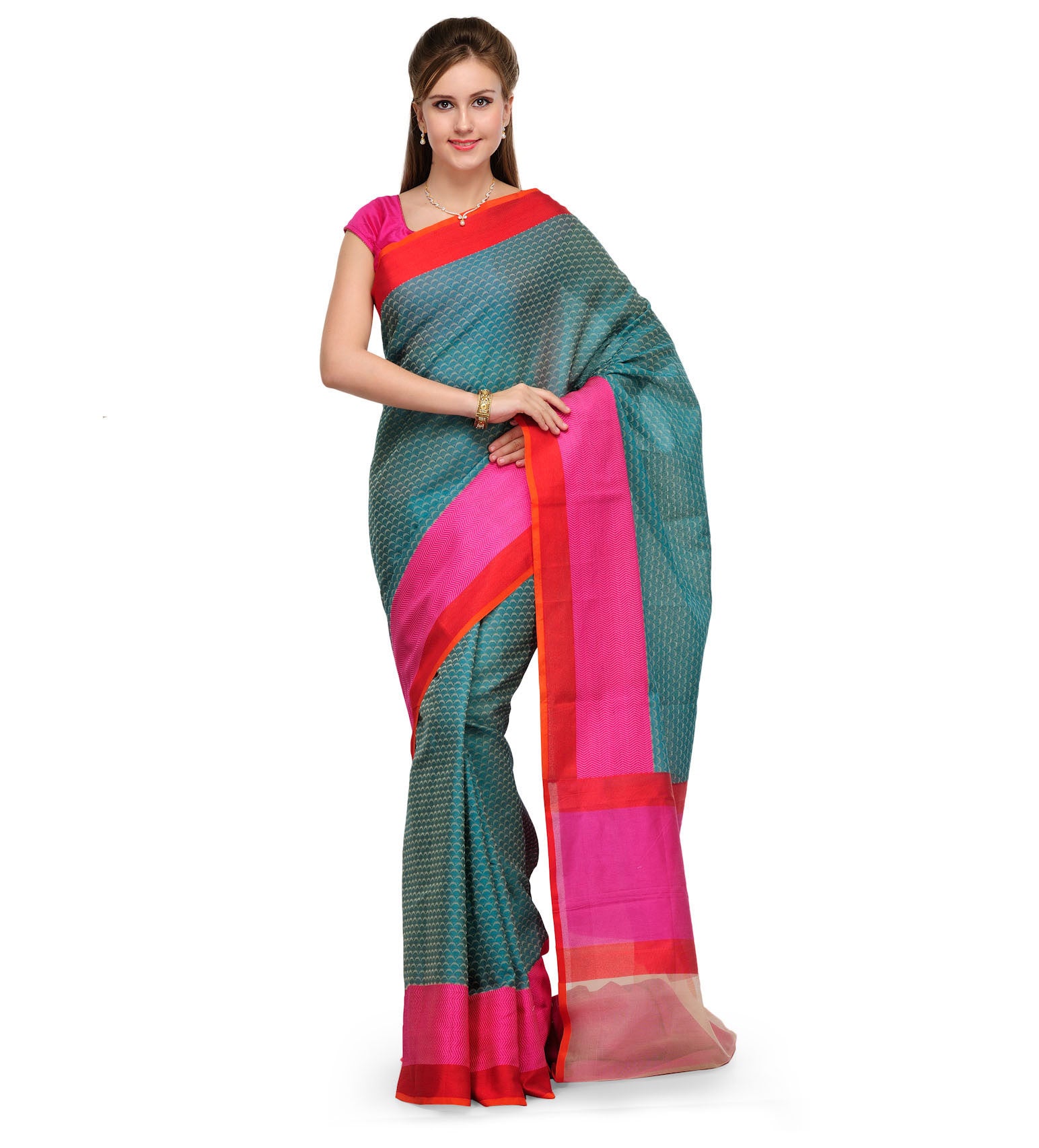 Green Kora Tanchoi Banarasi Saree