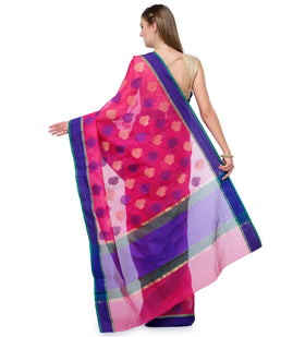 Magenta Supernet Banarasi Saree