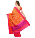 Orange Kora Banarasi Saree