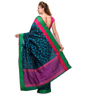 Azure Blue Kora Banarasi Saree