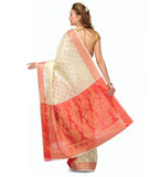 Off White Kora Banarasi Saree