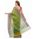 Olive Supernet Banarasi Saree