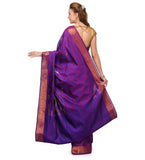 Magenta Chanderi Cotton Banarasi Saree