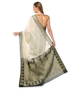 Off White Kora Banarasi Saree