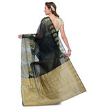 Black Supernet Banarasi Saree