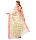 Off White Kora Banarasi Saree