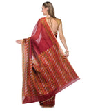 Maroon Supernet Banarasi Saree