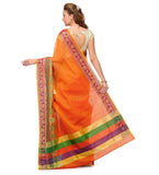 Rust Supernet Banarasi Saree