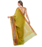 Green Chanderi Cotton Banarasi Saree