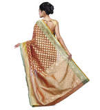 Brown Silk Georgette Banarasi Saree