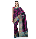 Black Matka Silk Handloom Banarasi Saree