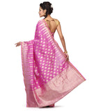 Pink Silk Georgette Banarasi Saree