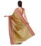 Olive Silk Georgette Banarasi Saree