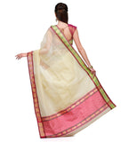 Beige Supernet Banarasi Saree