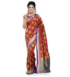 Maroon Katan Silk Georgette Banarasi Saree