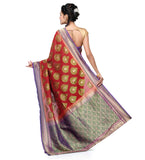 Maroon Katan Silk Georgette Banarasi Saree